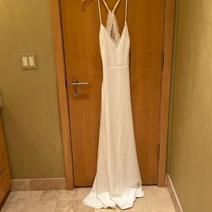 White dress perfect for a wedding or prom